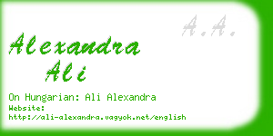 alexandra ali business card